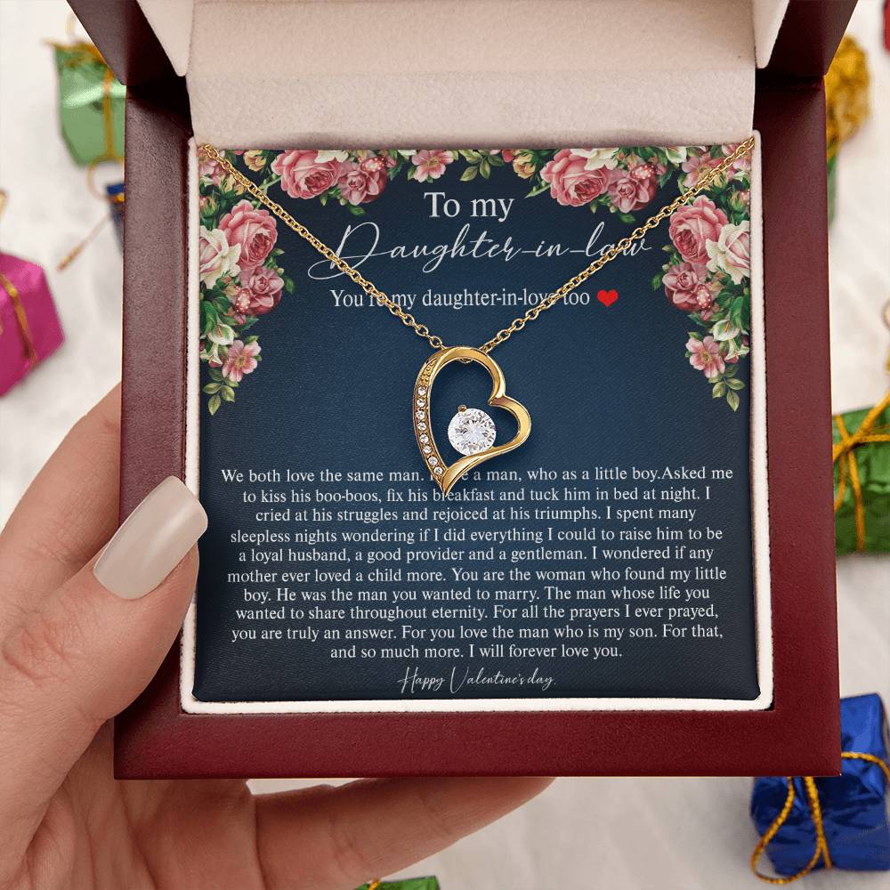 To My Daughter-In-Law Gift For Daughter-In-Law Daughter-In-Law Necklace To My Future Daughter-In-Law From Mother In Law Gift For Daughter-In-Law Forever Love Necklace