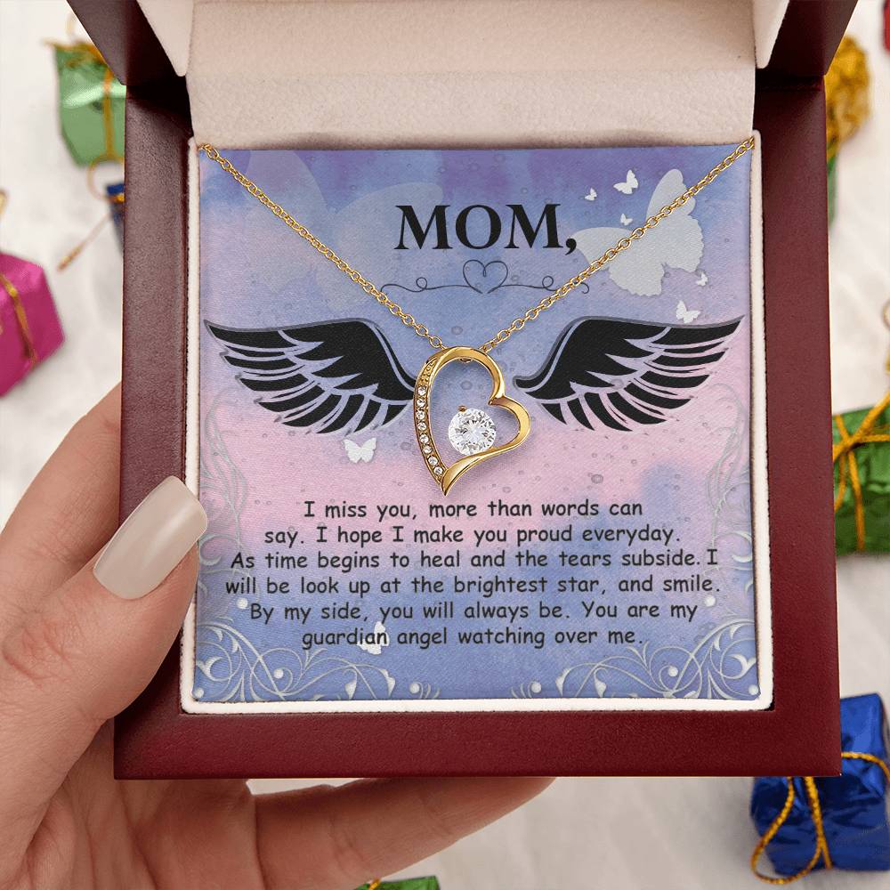 Mom - I Miss You More Than Words Can Say - Forever Love Necklace Forever Love Necklace