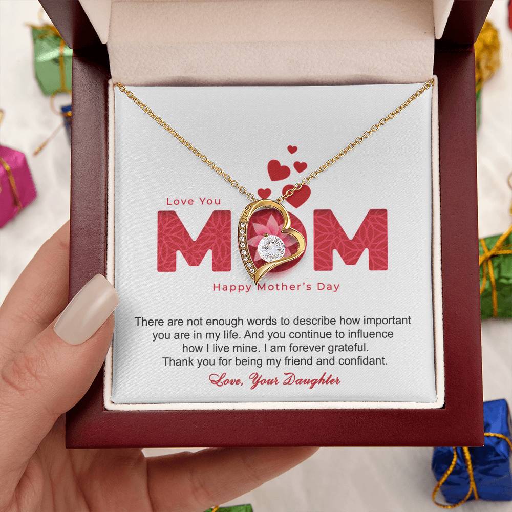 Thank You For Being My Friend And Confidant Mother - Necklace Forever Love Necklace