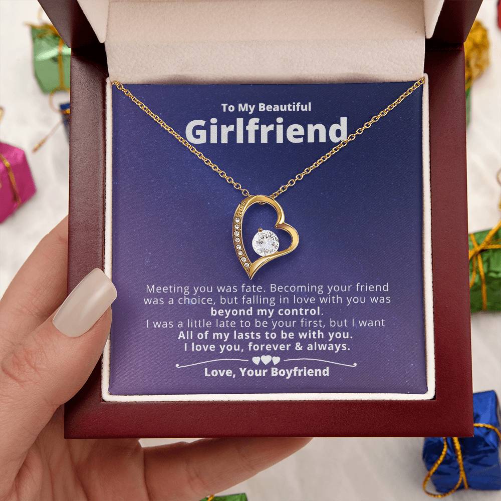 To My Girlfriend - Falling In Love With You - Forever Love Necklace Forever Love Necklace