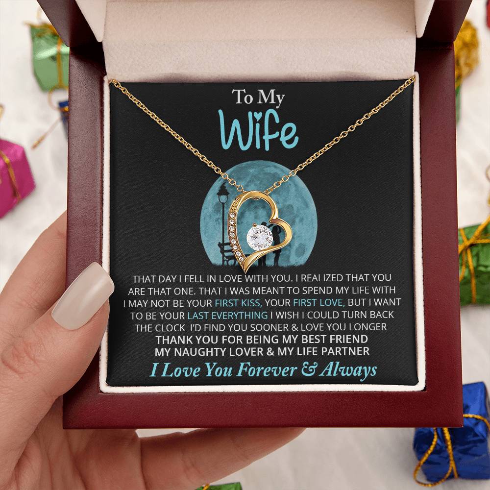 To My Wife Necklace Fishing Necklace Fisherman Wife Gifts Wife Birthday Gift Fishing Partner Present Fishing Gift Ideas To Forever Love Necklace