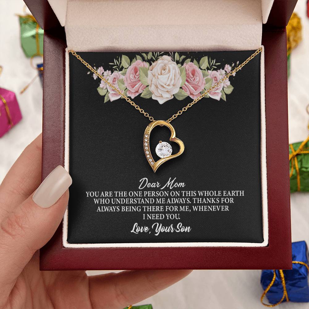 Dear Mom Mothers Day Gift Forever Love Necklace