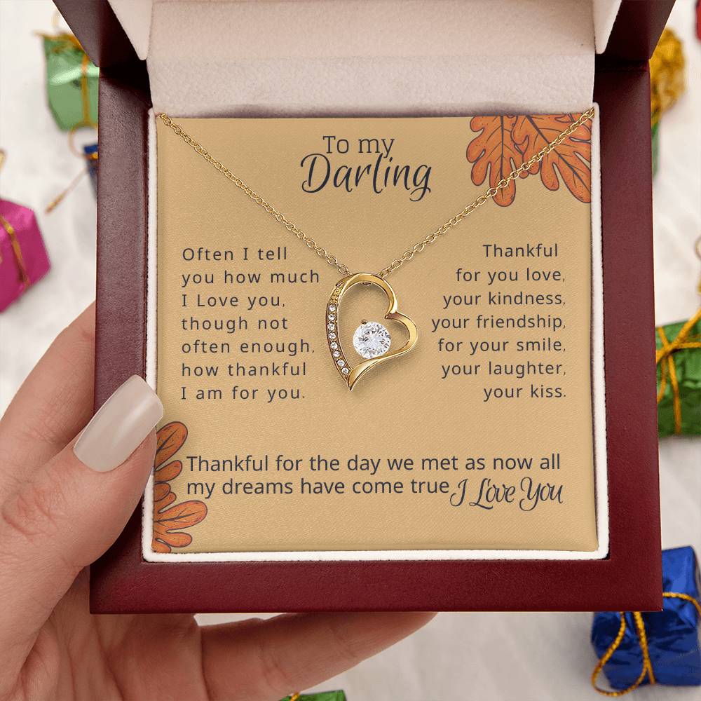 Thanksgiving Gift For Wife Sentimental Gift For Her Jewelry Forever Love Necklace