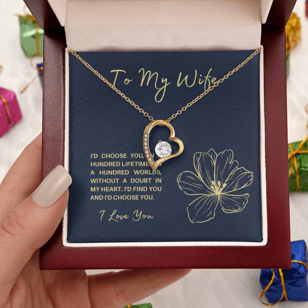 To My Soulmate Wife Future Wife Significant Other Heart Necklace Birthday Anniversary Christmas Gift Surprise From Husband Forever Love Necklace