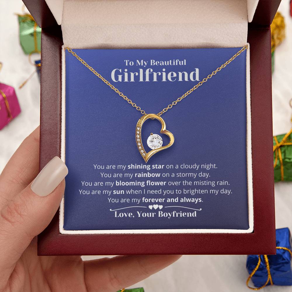 To My Girlfriend My Forever & Always Forever Love Necklace