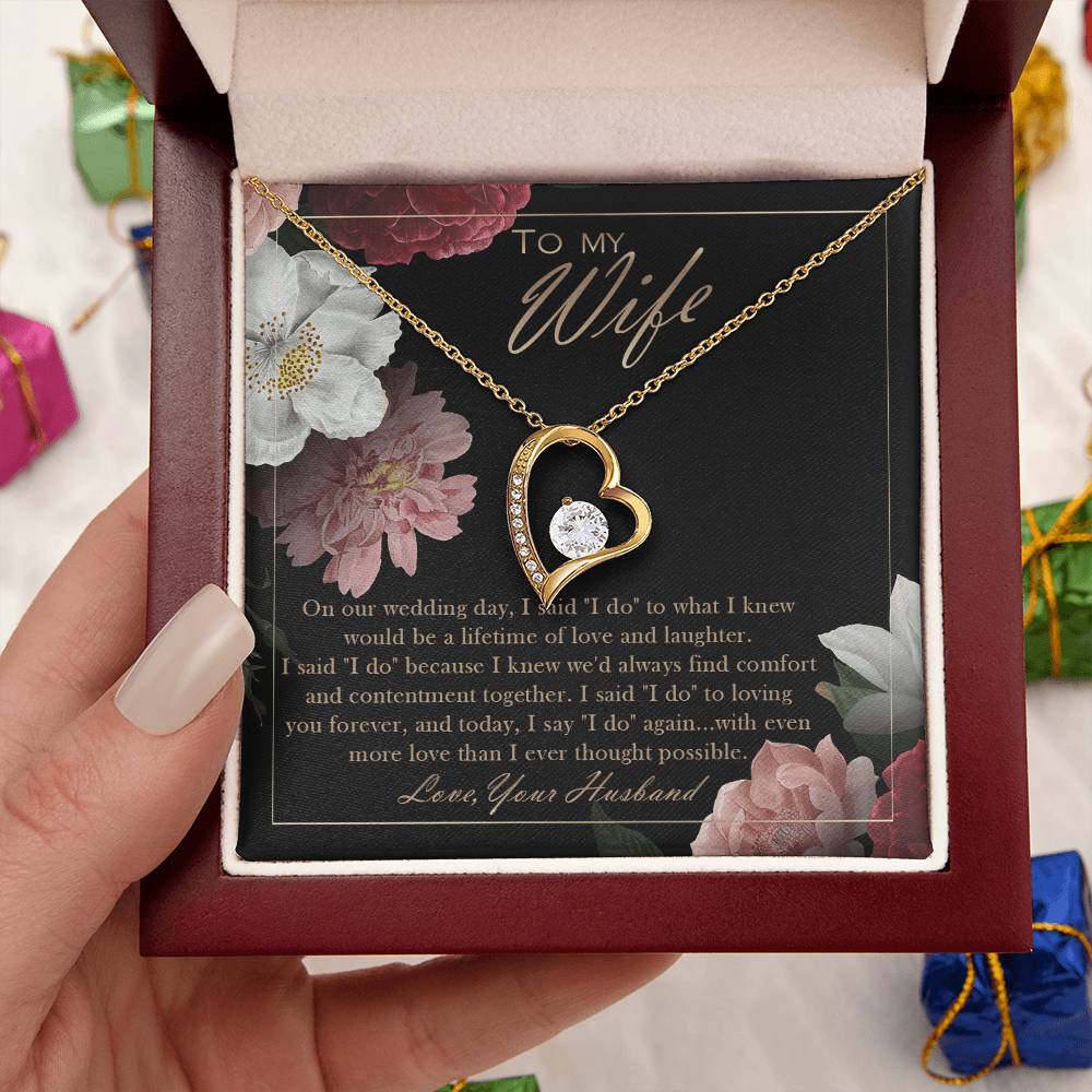 To My Wife Necklace Last Minute Birthday Gift Deep Love Messages For Wife Romantic Wife Gift Husband To Wife Necklace For My Wife Forever Love Necklace