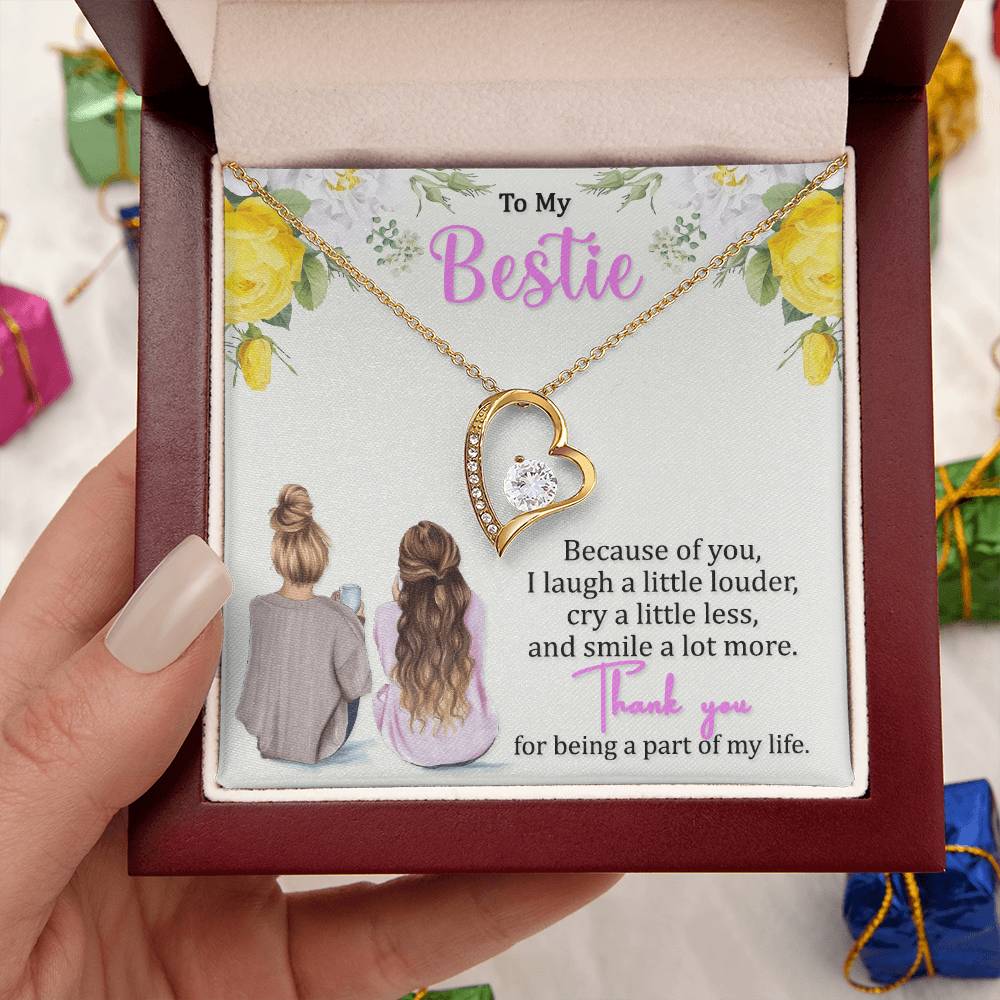 Smile A Lot More Best Friend Necklace For Women Forever Love Necklace