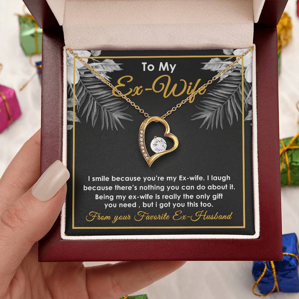 To My Exwife Funny Gift For Exwife Exwife Birthday Christmas Jewelry Gifts Forever Love Necklace