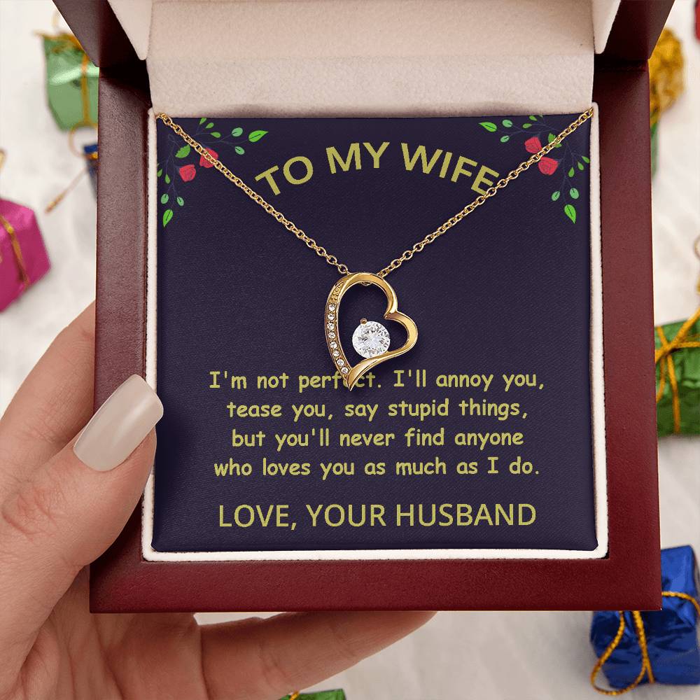 To My Wife Love You Necklace Forever Love Necklace