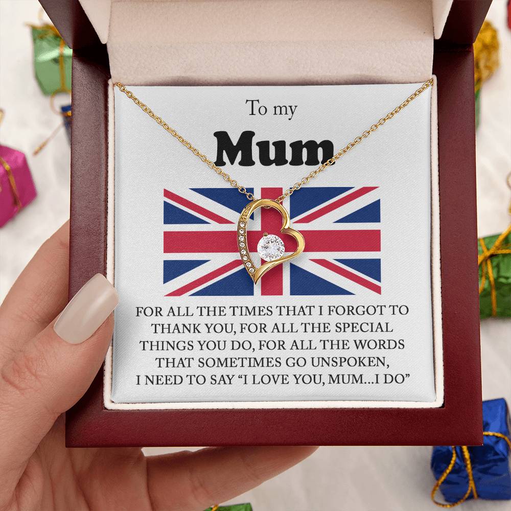 I Love You Mum I Do Forever Love Necklace