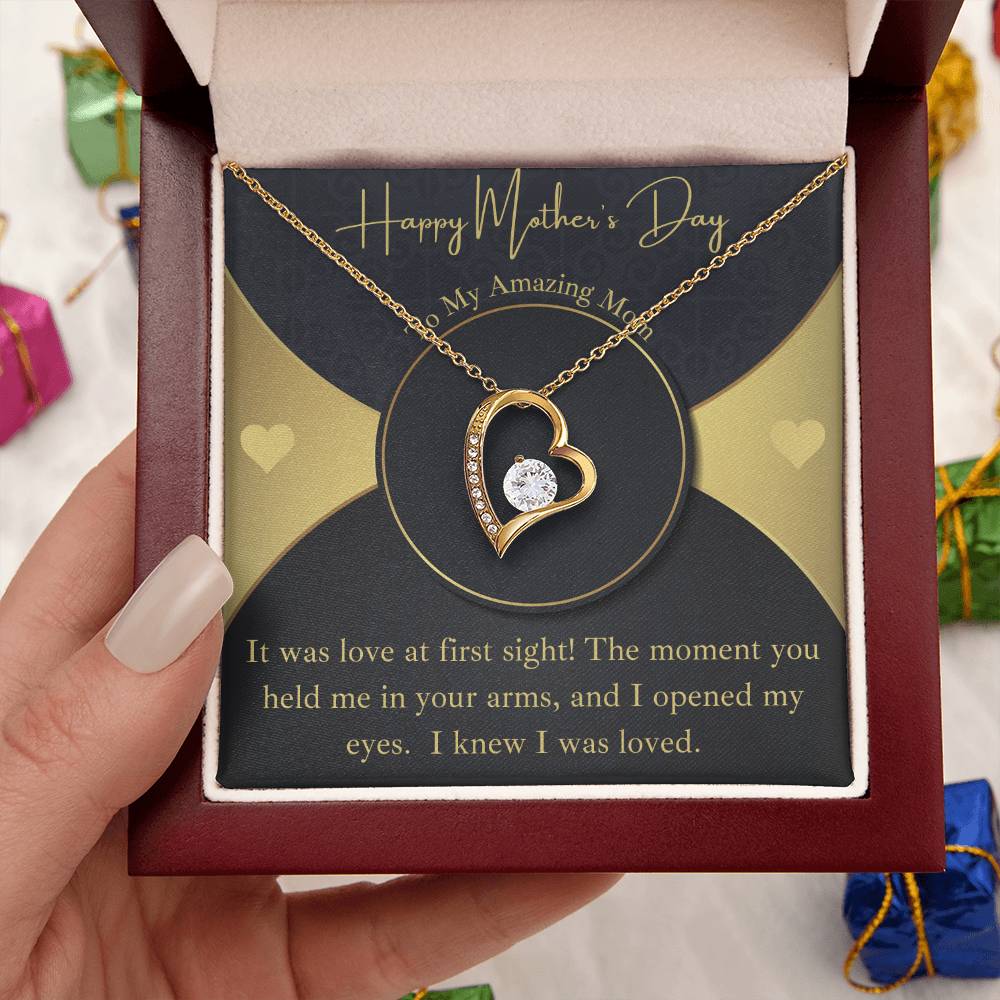 Happy Mother's Day With Message Card 1 Forever Love Necklace