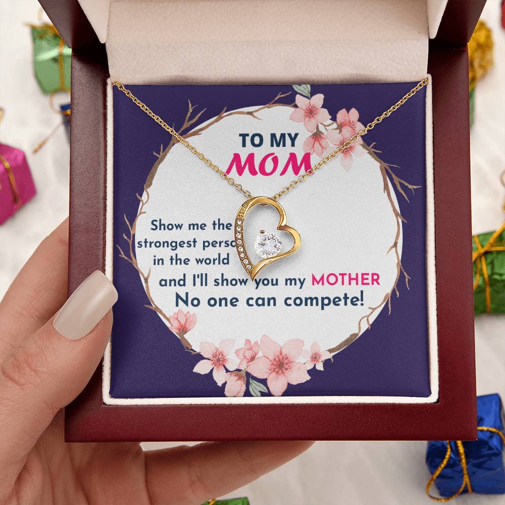 To My Mom Forever Love Necklace Mother Necklace Gift For Mother Xmas Christmas Customize Gift To My Mom 5 Forever Love Necklace