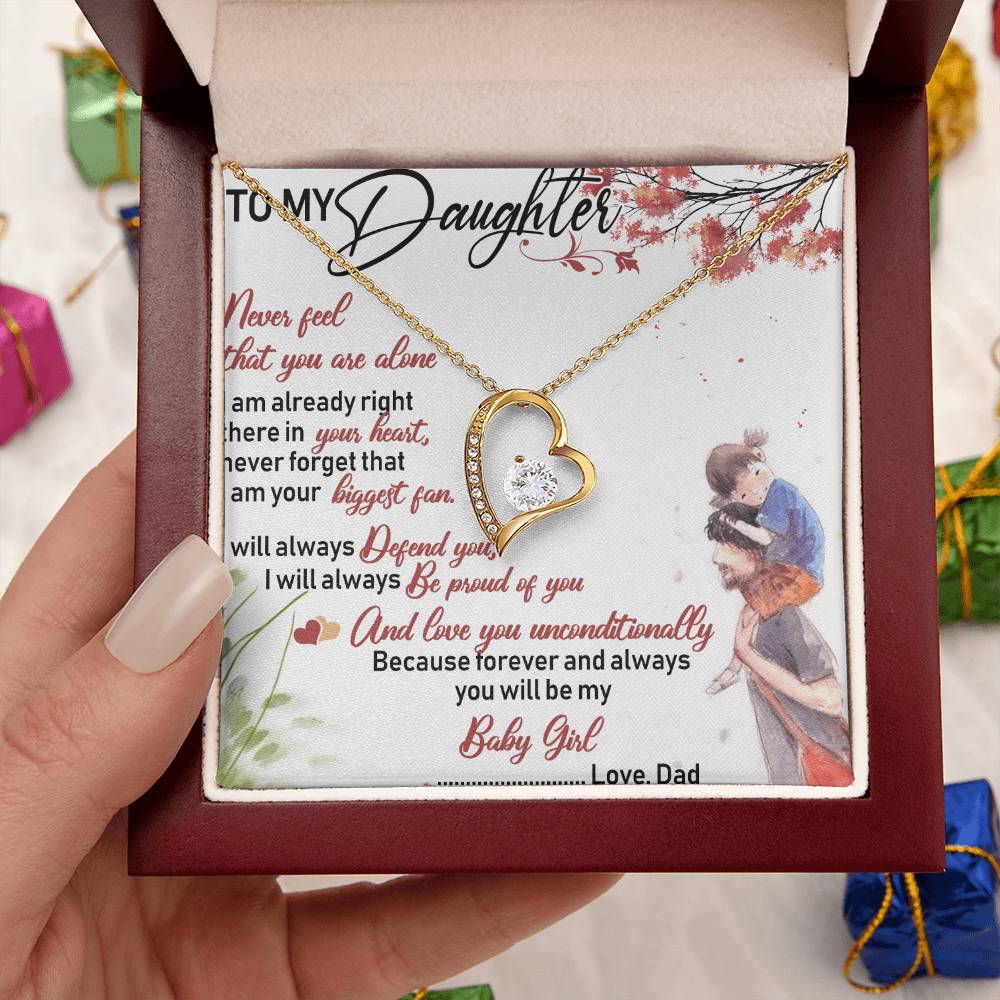 To My Daughter Necklace Gifts Dragonfly Necklace Father Daughter Necklace Father To Daughter Birthday Gift Gifts To Daughter From Dad Forever Love Necklace
