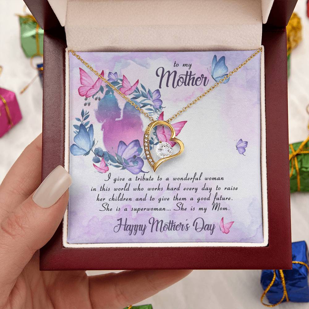 Mom Necklace Mother Necklace Mom Gift Mother's Day Gift Mother's Day Necklace Forever Love Necklace