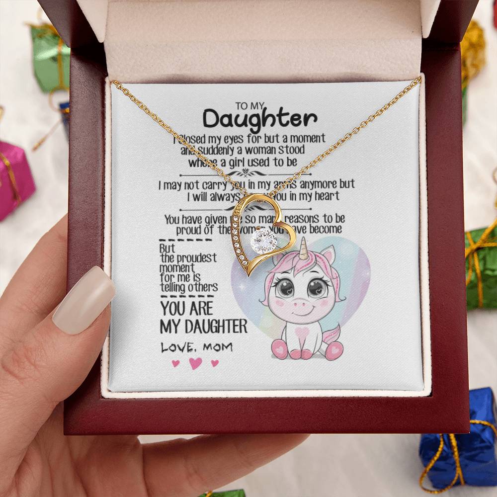 To My Daughter 1 Forever Love Necklace