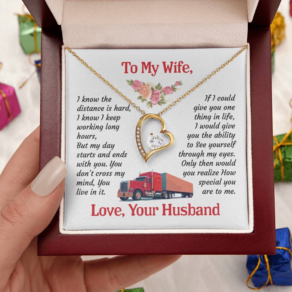 Trucker's Wife Forever Love Necklace