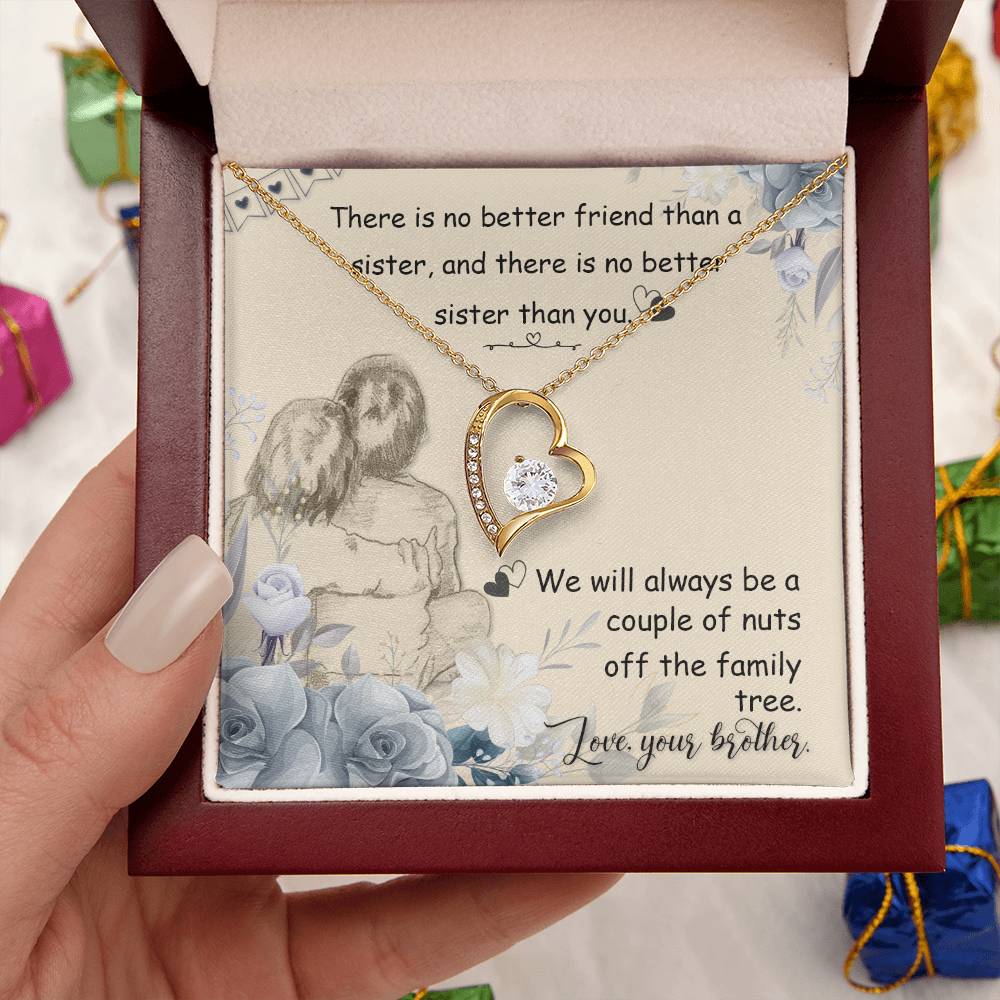 There Is No Better Friend Than A Sister And There Is No Better Sister Than You Forever Love Necklace