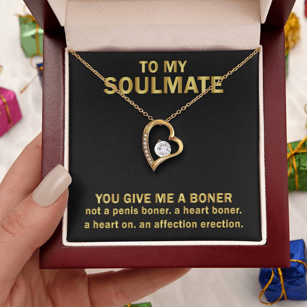 Give Me A Boner. Not A Penis Boner. Funny 🤣forever Love Necklace For Soulmate Gifts Forever Love Necklace