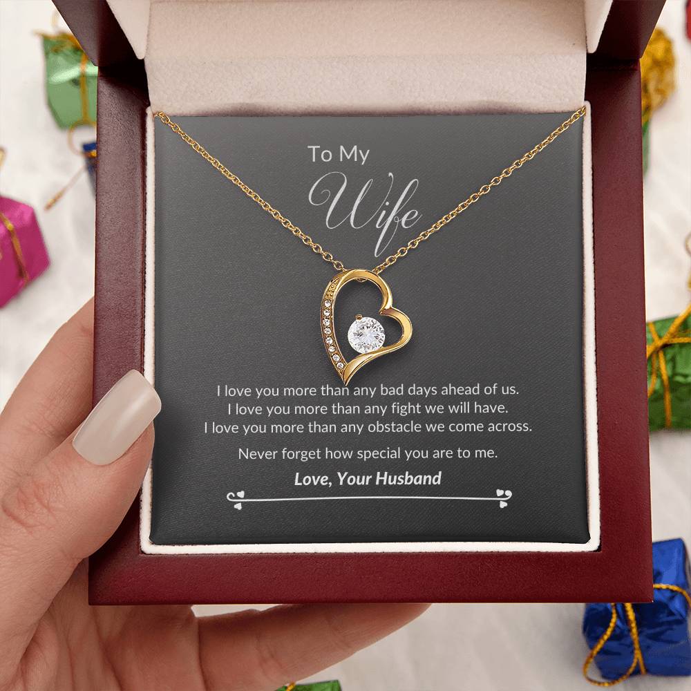 To My Wife Never Forget Necklace 1 Forever Love Necklace