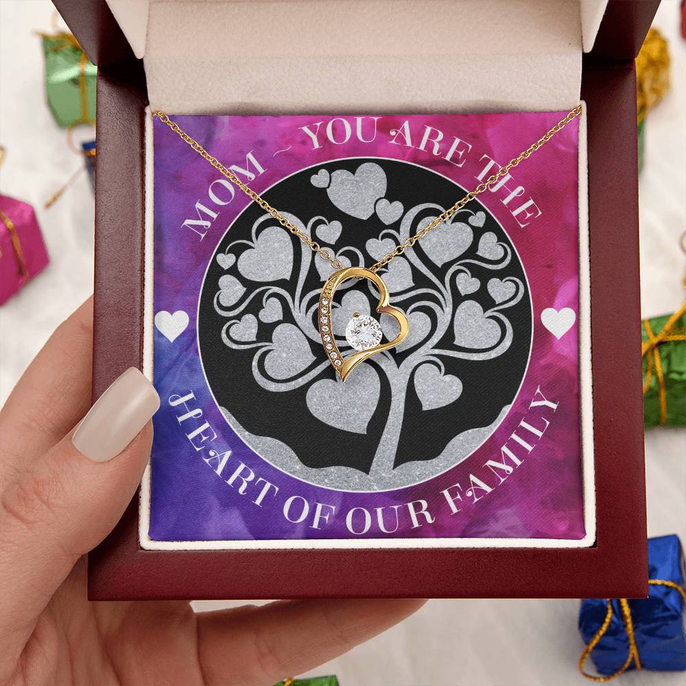 Mom You Are The Heart Of Our Family - Forever Necklace Forever Love Necklace
