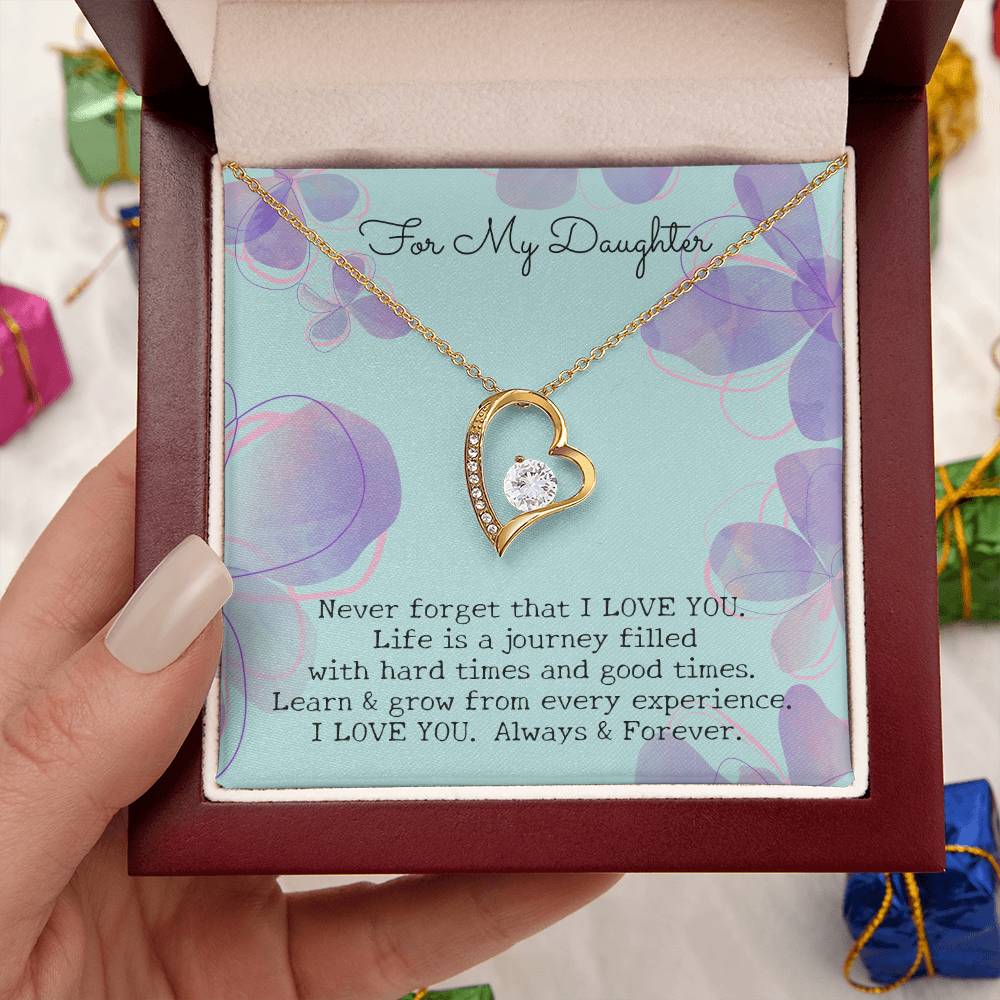Gift For My Daughter Necklace Never Forget That I Love You Gift For Daughter Birthday Gift Wedding Necklace Graduation Gift Grown Up Daughter Forever Love Necklace