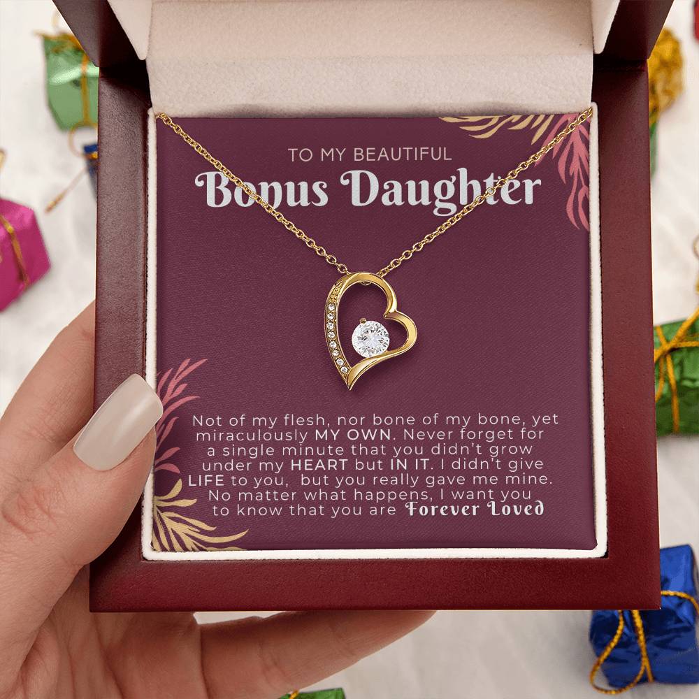 Beautiful Bonus Daughter Forever Loved Necklace Forever Love Necklace