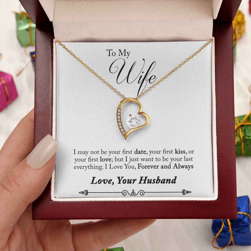 Sweetest Hearts To My Wife Necklace Love Your Husband To My Wife Necklace Anniversary Gift For Wife Gift To Wife From Husband Anniversary Forever Love Necklace