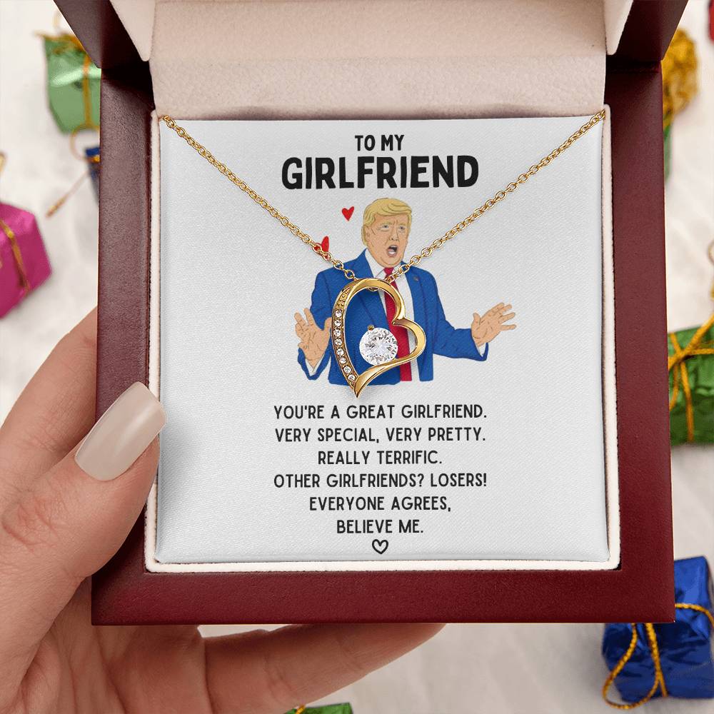 To My Girlfriend You're A Great Girlfriend Necklace 1 Forever Love Necklace