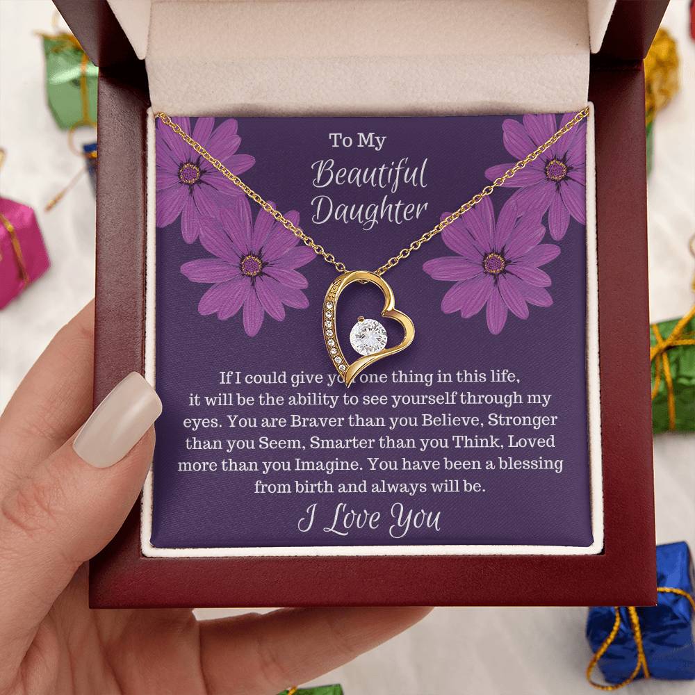 Gift For Daughter If I Could Give You One Thing... Forever Love 1 Forever Love Necklace