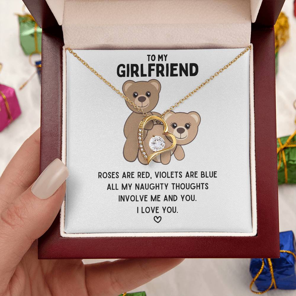 To My Girlfriend Naughty Thoughts Necklace 1 Forever Love Necklace