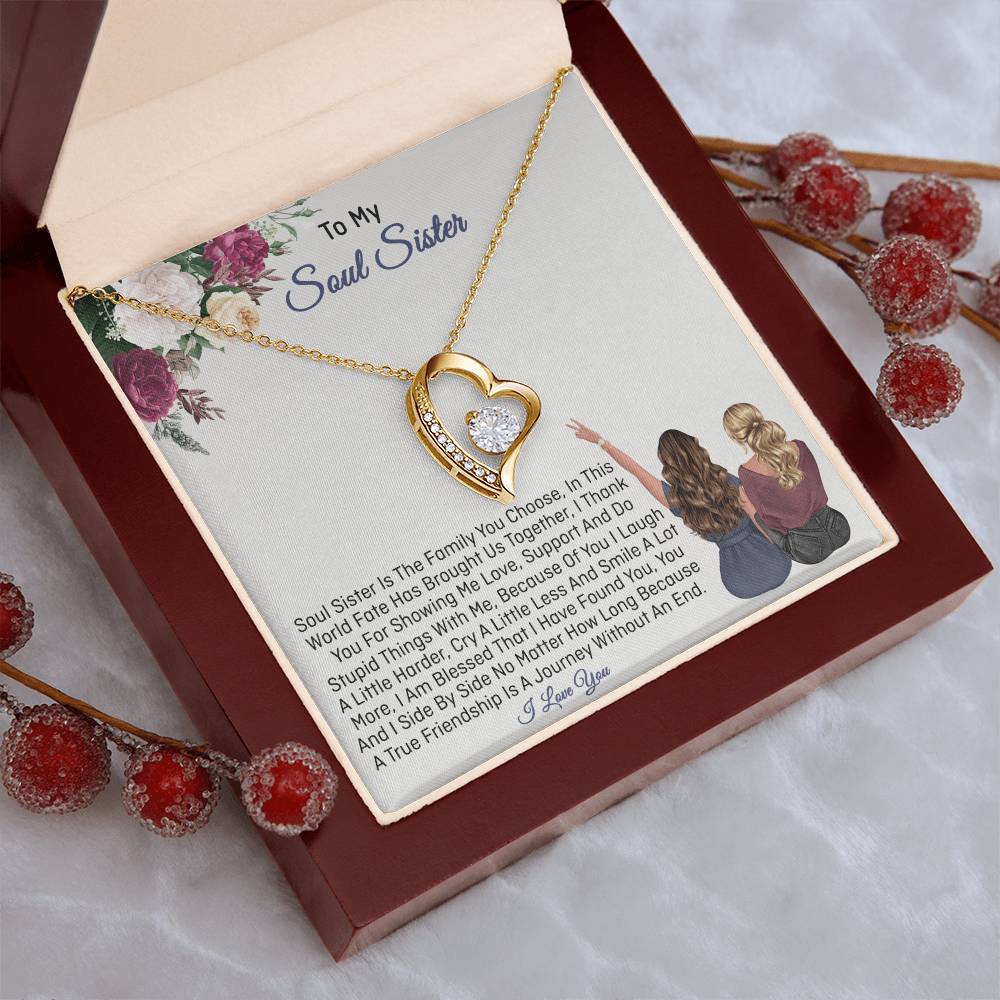 Soul Sister Gifts Sister Necklace 1 Forever Love Necklace