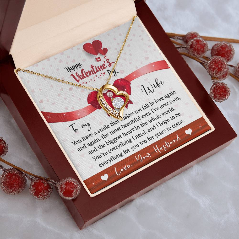 To My Wife - I Love You 1 Forever Love Necklace