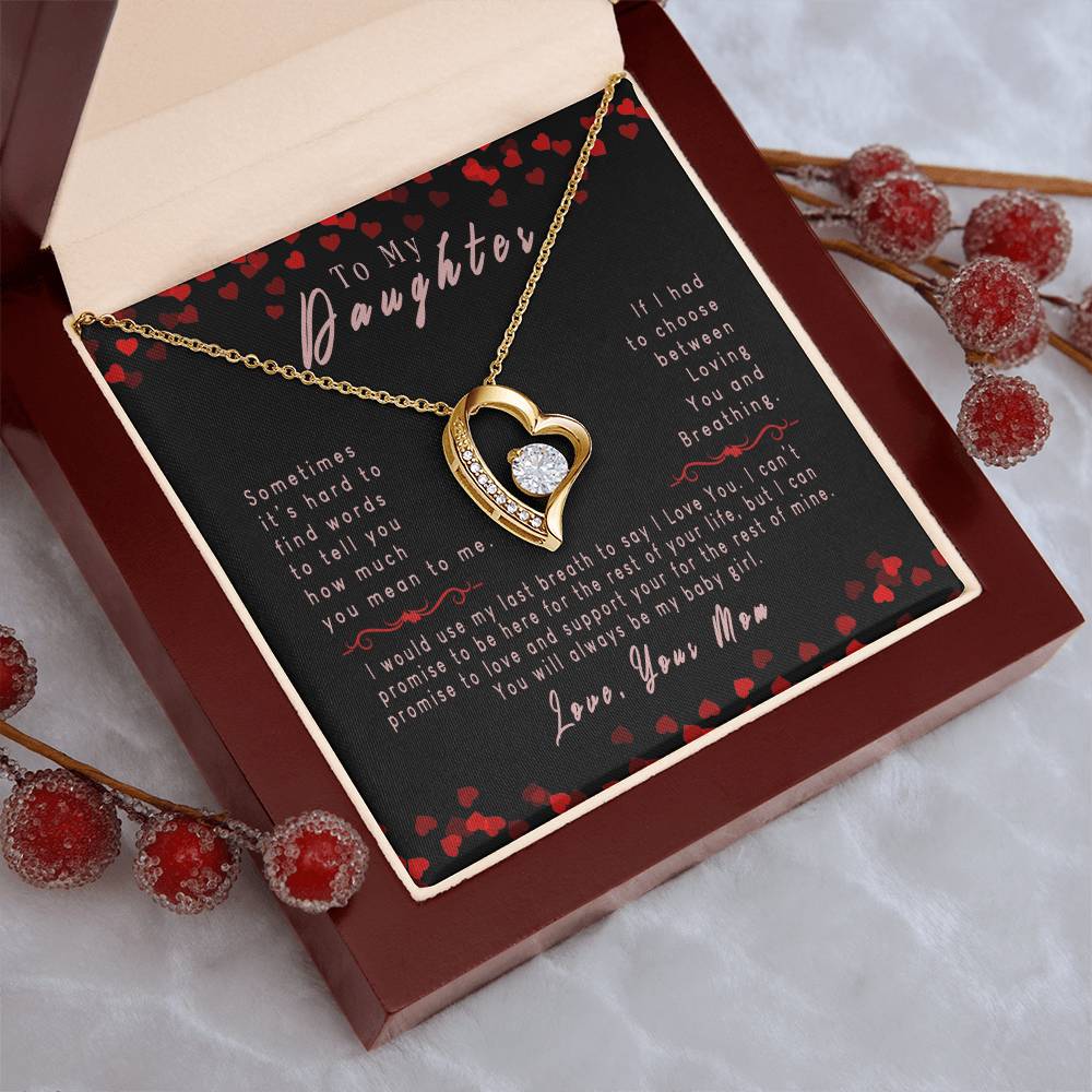 Forever Love Necklace - To My Baby Girl From Mom Forever Love Necklace