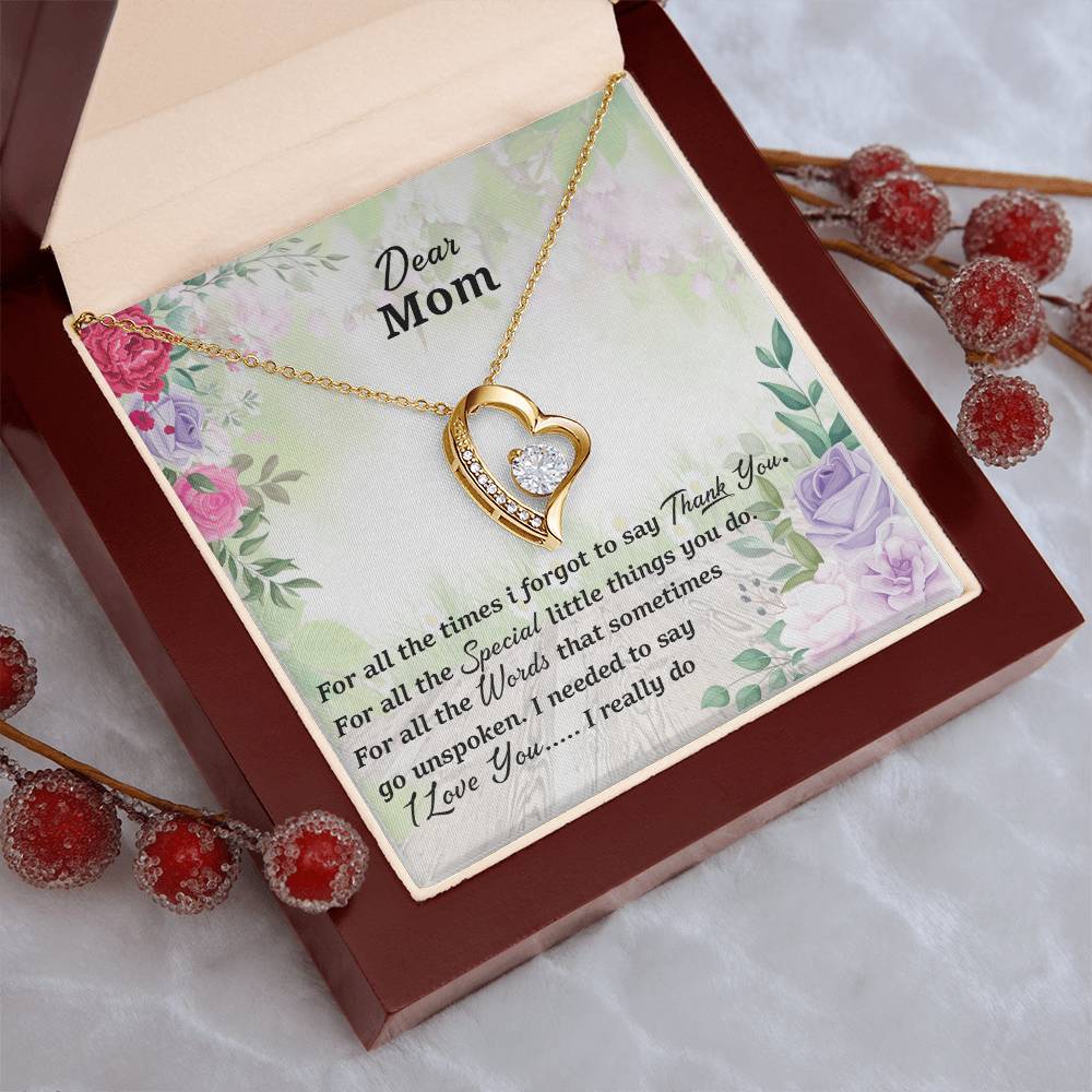 Thank You Mom Forever Love Necklace