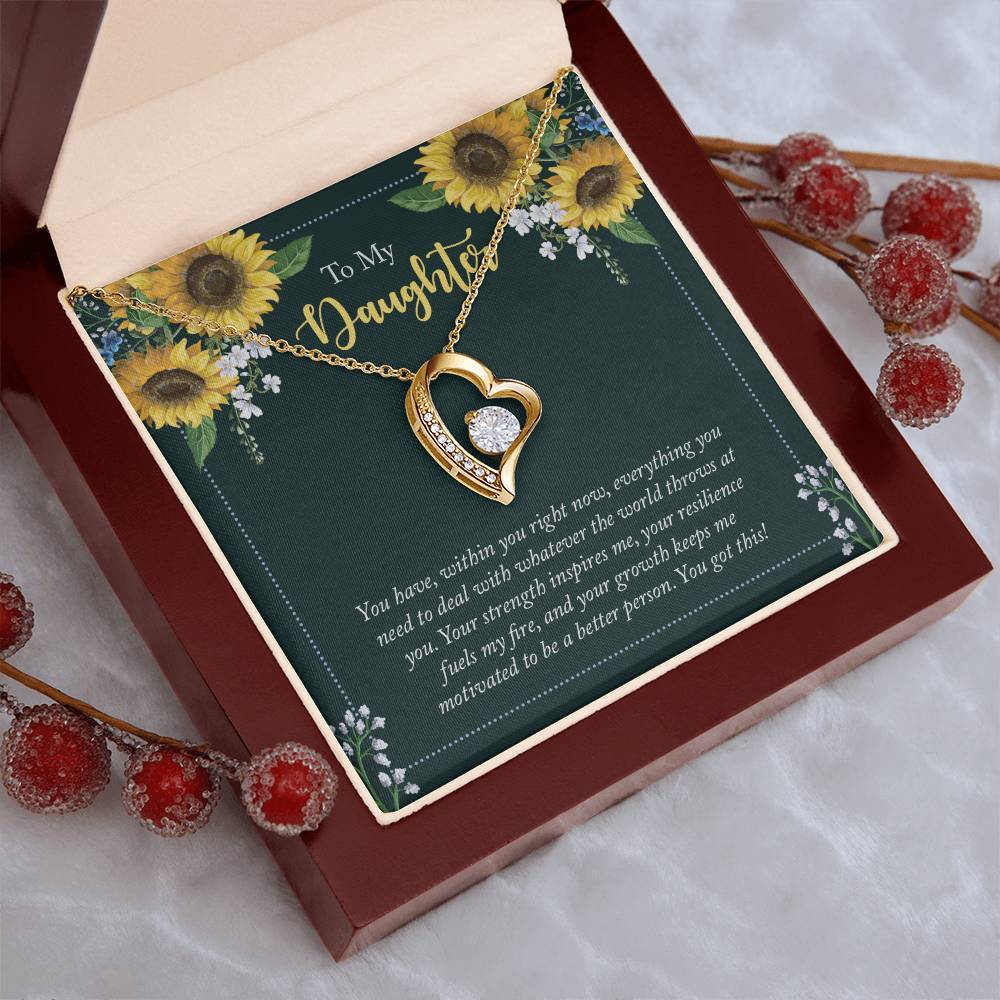 To My Daughter You Have Within You Right Now Forever Love Necklace