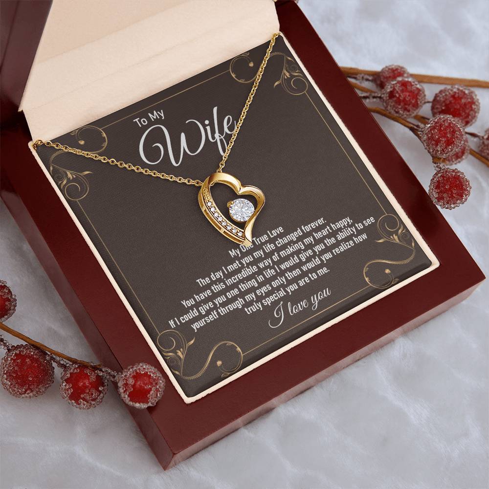 To My Wife My One True Love Forever Love Necklace