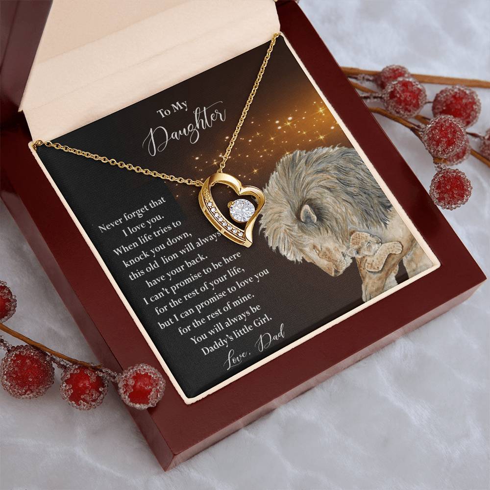 To My Daughter Gift Necklace Gift From Dad Dad To Daughter Gift Birthday Gift For Daughter From Dad Christmas Gift Daughter Forever Love Necklace
