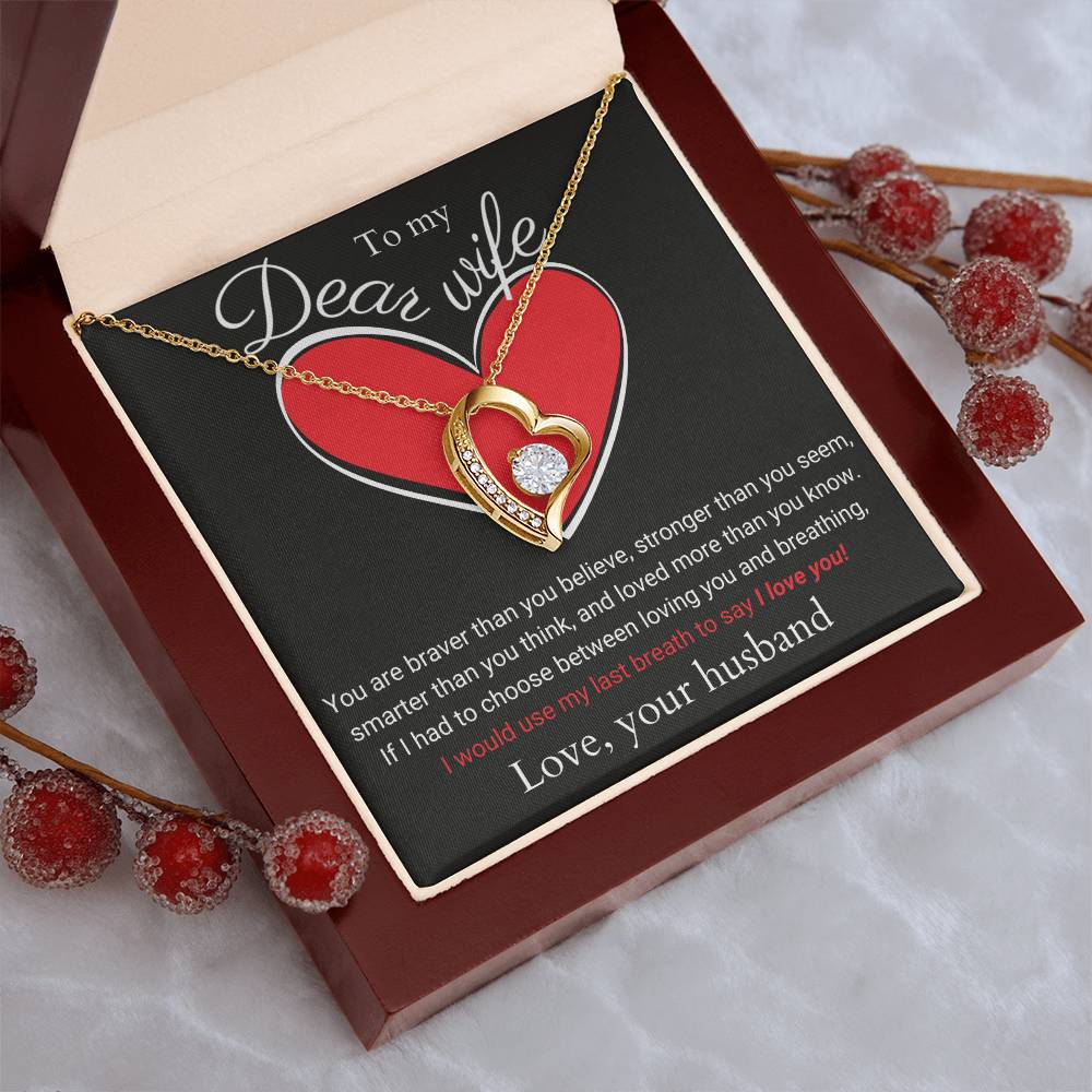 Dear Wife Loved More Than You Know Premium Necklace 1 Forever Love Necklace