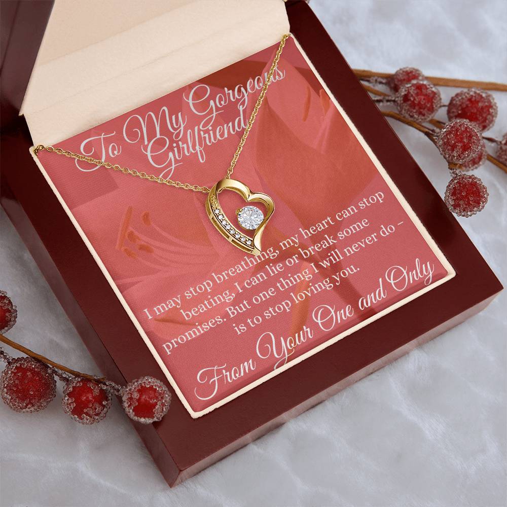 To My Gorgeous Girlfriend Just Because I Love You Forever Love Necklace
