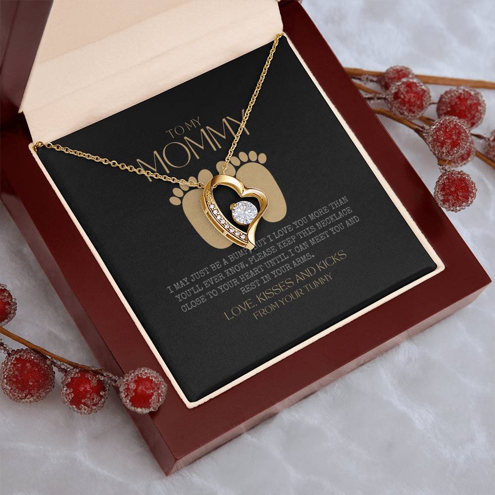 Baby shower gift New Mommy Necklace Pregnant Wife Gift To My Mommy I May Just Be A Bump But I Love You More Than You Ever Know