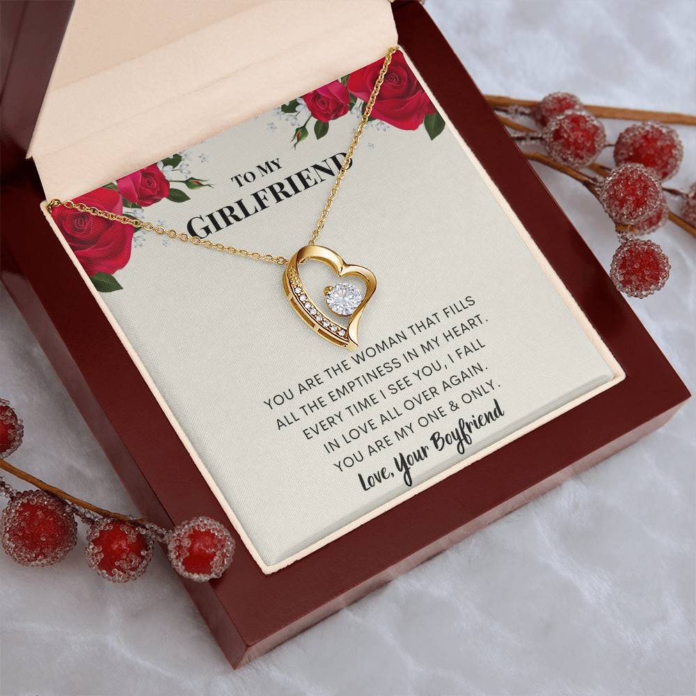To My Girlfriend My One & Only Forever Love Necklace