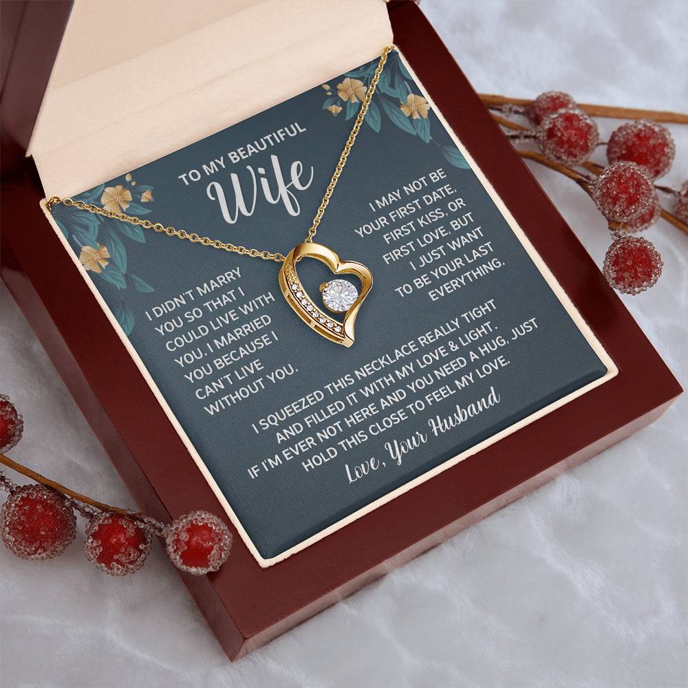 Gift For Wife I Can't Live Without You Forever Love Necklace