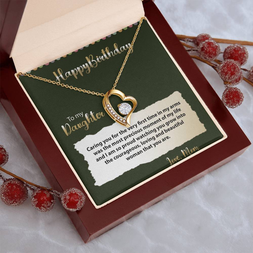 Thoughtful Birthday Gift For Daughter From Mom 925 Sterling Silver Pendant 1 Forever Love Necklace