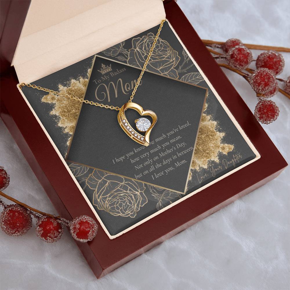 To My Badass Mom Necklace Badass Mom Gift Mother’s Day Gift Birthday Gift Forever Love Necklace