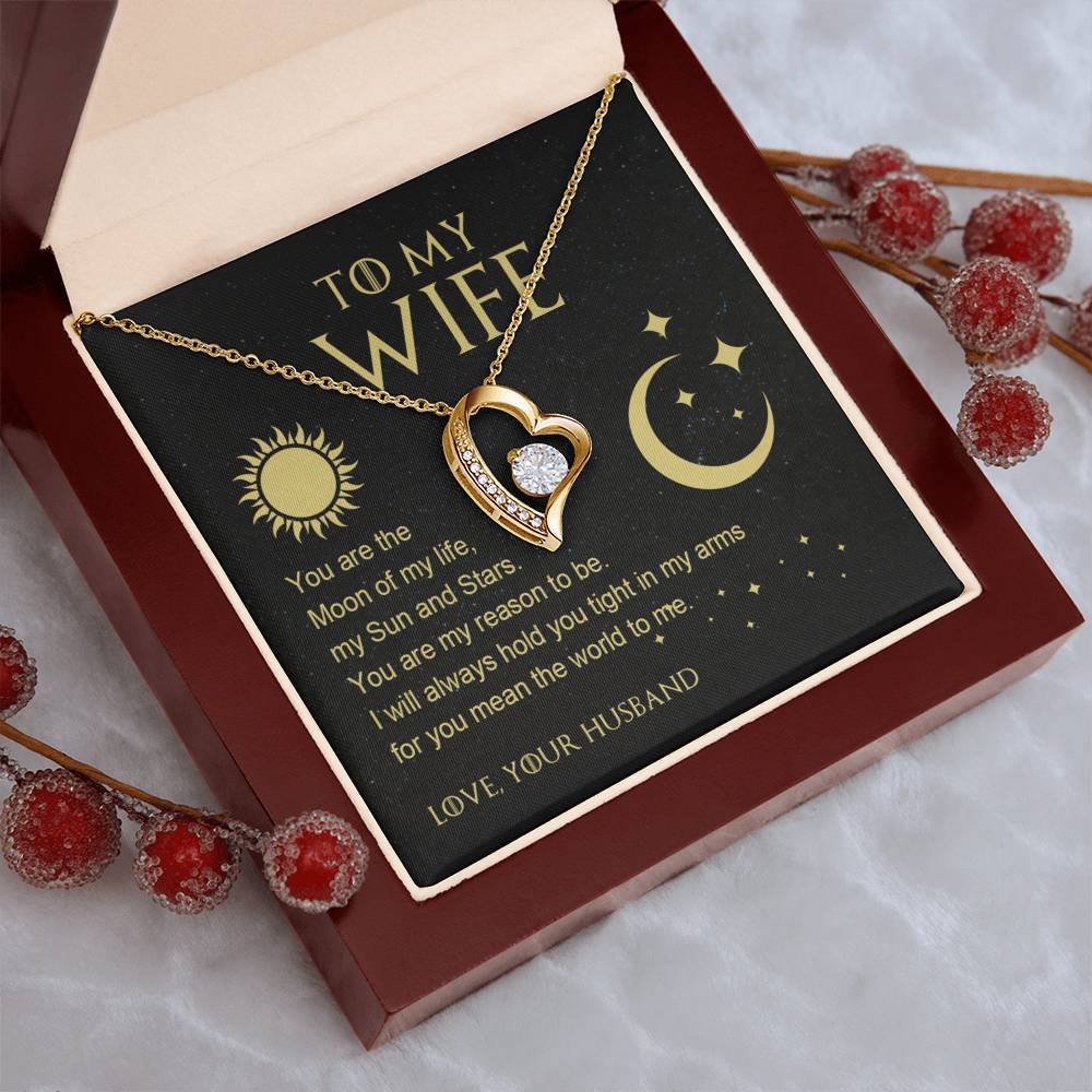 To My Wife Moon Of My Life Necklace 1 Forever Love Necklace