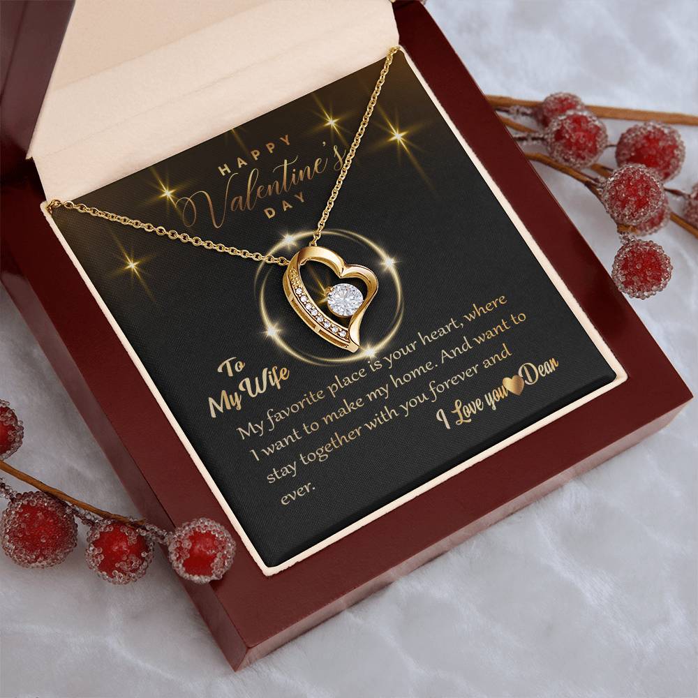 To My Wife I Love You Forever Love Necklace. 1 Forever Love Necklace