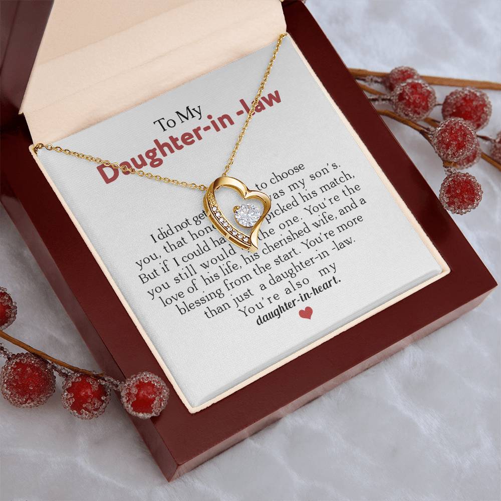 To My Daughterinlaw You're Also My Daughter In Heart Forever Love Necklace