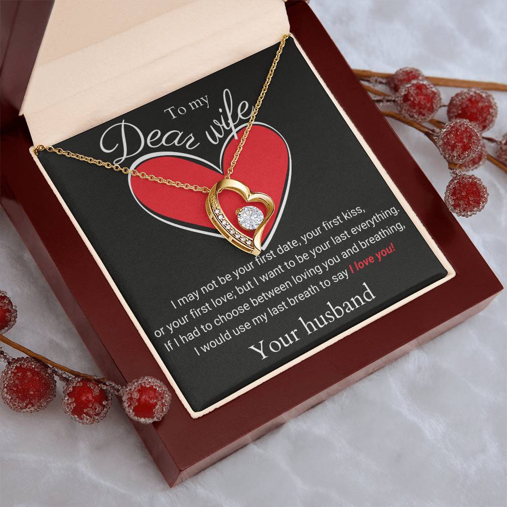 To My Dear Wife Last Everything Premium Necklace 1 Forever Love Necklace