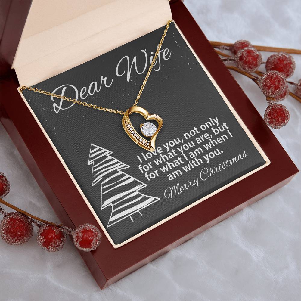 Merry Christmas Necklace Forever Love Necklace