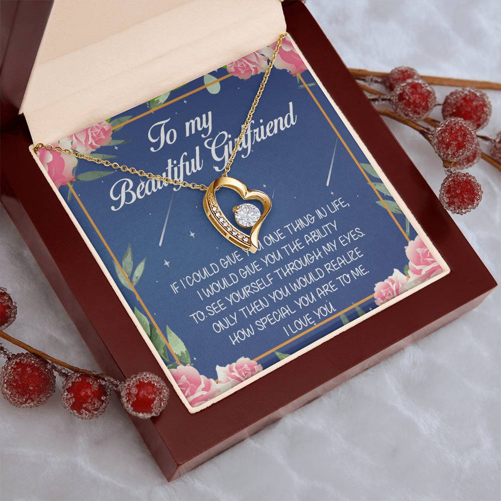 To My Beautiful Girlfriend Forever Love Necklace